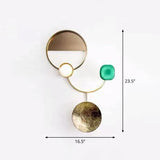 Brass Circles LED Wall Lamp Designer Metal Flush Mount Wall Sconce for Living Room Clearhalo 'Cast Iron' 'Glass' 'Industrial' 'Modern wall lights' 'Modern' 'Tiffany' 'Traditional wall lights' 'Wall Lamps & Sconces' 'Wall Lights' Lighting' 2283187