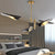 Metal Tiers Adjustable Chandelier Postmodernism Suspension Pendant Light for Living Room 4 Black Clearhalo 'Ceiling Lights' 'Chandeliers' 'Modern Chandeliers' 'Modern' Lighting' 2283243