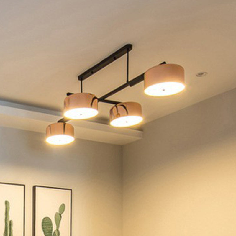 Bowl Shaped Pendant Light Fixture Minimalist Metal 4-Light Dining Room Island Light in Rose Gold Clearhalo 'Ceiling Lights' 'Island Lights' Lighting' 2283261