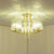 Circular Ceiling Mount Light Minimalist Gold Prismatic Crystal Semi Flush Light for Living Room 3 Gold Clearhalo 'Ceiling Lights' 'Close To Ceiling Lights' 'Close to ceiling' 'Semi-flushmount' Lighting' 2283349