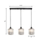 3-Head Crystal Prism Pendant Light Minimalist Geometric Dining Room Multi Ceiling Light Black Round Linear Clearhalo 'Ceiling Lights' 'Pendant Lights' 'Pendants' Lighting' 2283395_af5d539d-c9a5-4888-91ee-00cdb4951bd5