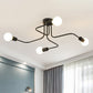 Maze Semi Flush Ceiling Light Industrial Metallic Flush Mount Lighting for Living Room Clearhalo 'Ceiling Lights' 'Close To Ceiling Lights' 'Close to ceiling' 'Semi-flushmount' Lighting' 2283414