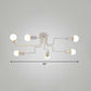 Maze Semi Flush Ceiling Light Industrial Metallic Flush Mount Lighting for Living Room 6 White Clearhalo 'Ceiling Lights' 'Close To Ceiling Lights' 'Close to ceiling' 'Semi-flushmount' Lighting' 2283420