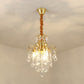 Crystal Teardrop Hanging Lamp Rustic Dining Room Pendant Chandelier with Decorative Swirls Clearhalo 'Ceiling Lights' 'Chandeliers' Lighting' options 2283588