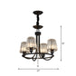 Prismatic Crystal Cone Hanging Light Traditional Parlor Ceiling Chandelier in Black Clearhalo 'Ceiling Lights' 'Chandeliers' Lighting' options 2283605