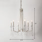 Candlestick Chandelier Rustic Nickel Finish Metal Pendant Light with Crystal Decoration Clearhalo 'Ceiling Lights' 'Chandeliers' Lighting' options 2283630