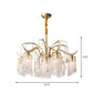 Gold Finish Chandelier Lamp Antique Crystal Tassel Hanging Light Fixture for Bedroom 7 Gold Clearhalo 'Ceiling Lights' 'Chandeliers' Lighting' options 2283640_7f9a57df-effa-4885-8aed-c8ef6669740f