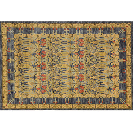 Multi Colored Geometric Rug Synthetics Retro Area Carpet Anti-Slip Backing Easy Care Indoor Rug for Parlor Yellow Clearhalo 'Area Rug' 'Rugs' 'Vintage' Rug' 2285230