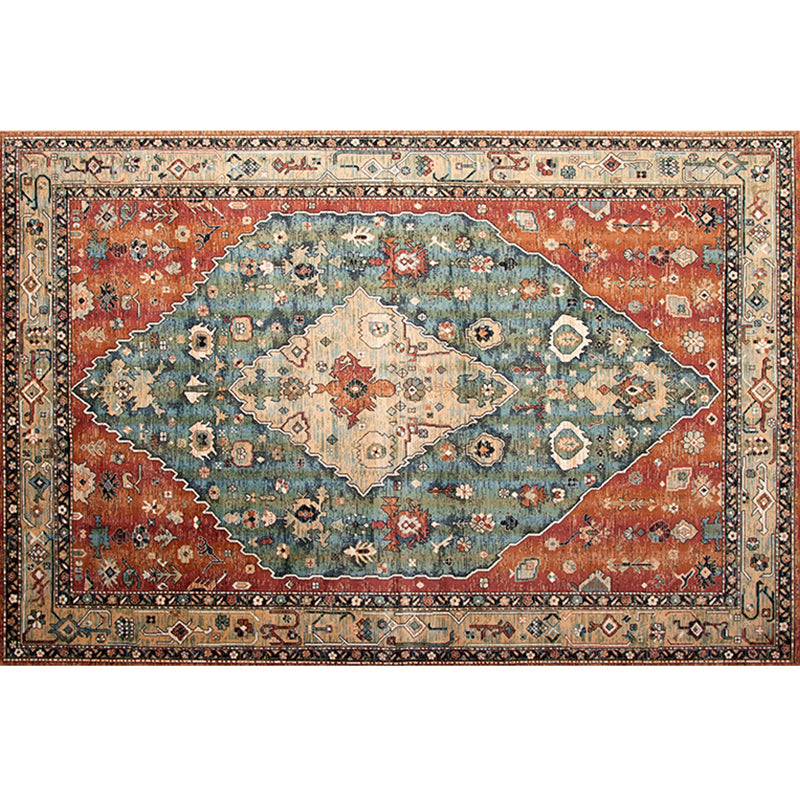 Multi Colored Geometric Rug Synthetics Retro Area Carpet Anti-Slip Backing Easy Care Indoor Rug for Parlor Light Orange Clearhalo 'Area Rug' 'Rugs' 'Vintage' Rug' 2285235