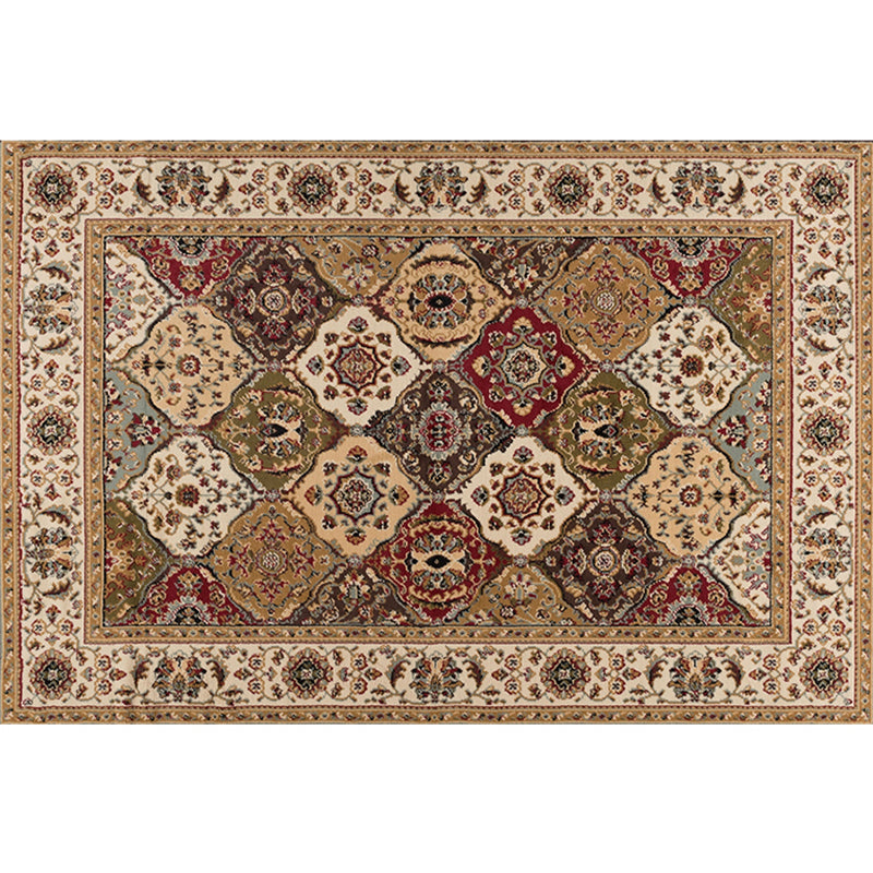 Multi Colored Geometric Rug Synthetics Retro Area Carpet Anti-Slip Backing Easy Care Indoor Rug for Parlor Brown Clearhalo 'Area Rug' 'Rugs' 'Vintage' Rug' 2285244