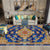 Multi-Colored Flower Print Rug Synthetics Antique Indoor Rug Non-Slip Backing Easy Care Area Carpet for Parlor Royal Blue Clearhalo 'Area Rug' 'Rugs' 'Vintage' Rug' 2285261