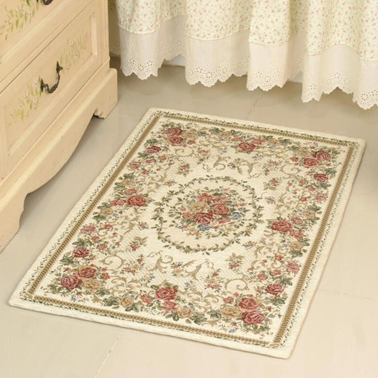 Simple Bedroom Rug Multicolored Floral Printed Indoor Rug Acrylic Non-Slip Pet Friendly Area Carpet Red Clearhalo 'Area Rug' 'Rugs' 'Vintage' Rug' 2285288