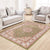 Shabby Chic Flower Rug Multi Colored Polypropylene Indoor Rug Easy Care Pet Friendly Area Carpet for Living Room Green Clearhalo 'Area Rug' 'Rugs' 'Vintage' Rug' 2285291