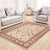 Shabby Chic Flower Rug Multi Colored Polypropylene Indoor Rug Easy Care Pet Friendly Area Carpet for Living Room Camel Clearhalo 'Area Rug' 'Rugs' 'Vintage' Rug' 2285294