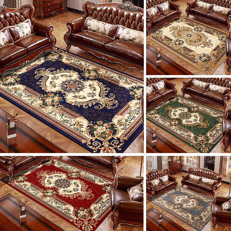 Olden Floral Printed Rug Multi Colored Synthetics Area Carpet Pet Friendly Easy Care Indoor Rug for Parlor Clearhalo 'Area Rug' 'Rugs' 'Vintage' Rug' 2285331