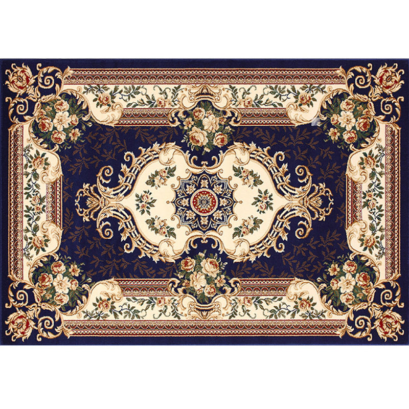 Olden Floral Printed Rug Multi Colored Synthetics Area Carpet Pet Friendly Easy Care Indoor Rug for Parlor Clearhalo 'Area Rug' 'Rugs' 'Vintage' Rug' 2285340