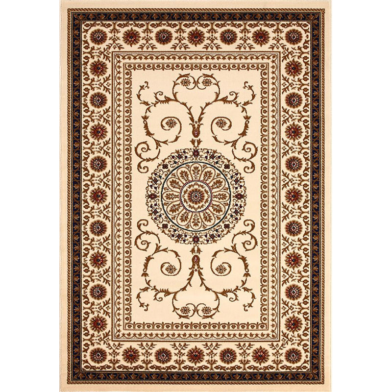 Olden Floral Printed Rug Multi Colored Synthetics Area Carpet Pet Friendly Easy Care Indoor Rug for Parlor Light Brown Clearhalo 'Area Rug' 'Rugs' 'Vintage' Rug' 2285341
