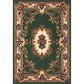 Olden Floral Printed Rug Multi Colored Synthetics Area Carpet Pet Friendly Easy Care Indoor Rug for Parlor Olive Green Clearhalo 'Area Rug' 'Rugs' 'Vintage' Rug' 2285343