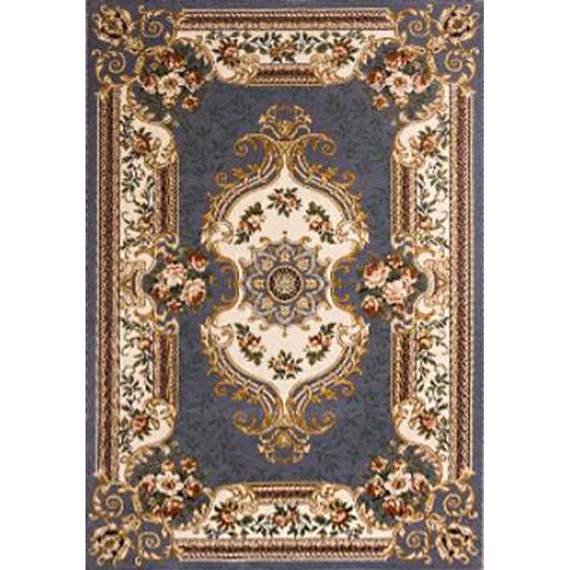 Olden Floral Printed Rug Multi Colored Synthetics Area Carpet Pet Friendly Easy Care Indoor Rug for Parlor Grey Clearhalo 'Area Rug' 'Rugs' 'Vintage' Rug' 2285347