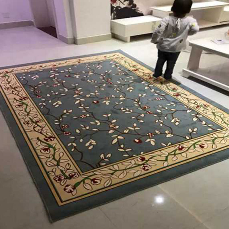 Vintage Decoration Rug Multi Colored Flower Print Polyster Area Carpet Pet Friendly Stain-Resistant Indoor Rug Grey Clearhalo 'Area Rug' 'Rugs' 'Vintage' Rug' 2285355