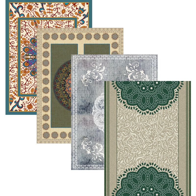 Multicolor Shabby Chic Rug Polyster Floral Printed Area Carpet Non-Slip Backing Washable Rug for Parlor Clearhalo 'Area Rug' 'Rugs' 'Vintage' Rug' 2285368