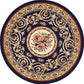 Olden Flower Printed Rug Multi Colored Synthetics Area Carpet Pet Friendly Washable Indoor Rug for Bedroom Dark Blue Clearhalo 'Area Rug' 'Rugs' 'Vintage' Rug' 2285418