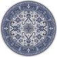 Multi-Colored Vintage Rug Polyster Floral Printed Area Rug Easy Care Pet Friendly Washable Carpet for Decoration Dark Blue Clearhalo 'Area Rug' 'Rugs' 'Vintage' Rug' 2285436