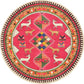 Multi-Colored Vintage Rug Polyster Floral Printed Area Rug Easy Care Pet Friendly Washable Carpet for Decoration Watermelon Red Clearhalo 'Area Rug' 'Rugs' 'Vintage' Rug' 2285438