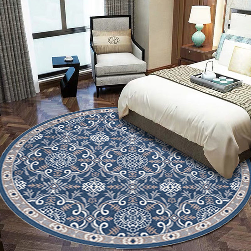 Multicolor Antique Rug Synthetics Geometric Area Carpet Non-Slip Backing Pet Friendly Indoor Rug for Parlor Blue Clearhalo 'Area Rug' 'Rugs' 'Vintage' Rug' 2285440