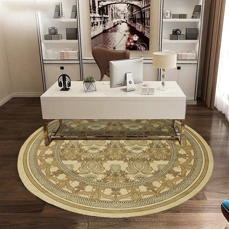 Multicolor Antique Rug Synthetics Geometric Area Carpet Non-Slip Backing Pet Friendly Indoor Rug for Parlor Camel Clearhalo 'Area Rug' 'Rugs' 'Vintage' Rug' 2285443