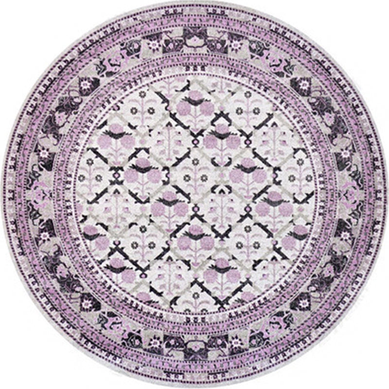 Multicolor Antique Rug Synthetics Geometric Area Carpet Non-Slip Backing Pet Friendly Indoor Rug for Parlor Purple Clearhalo 'Area Rug' 'Rugs' 'Vintage' Rug' 2285444