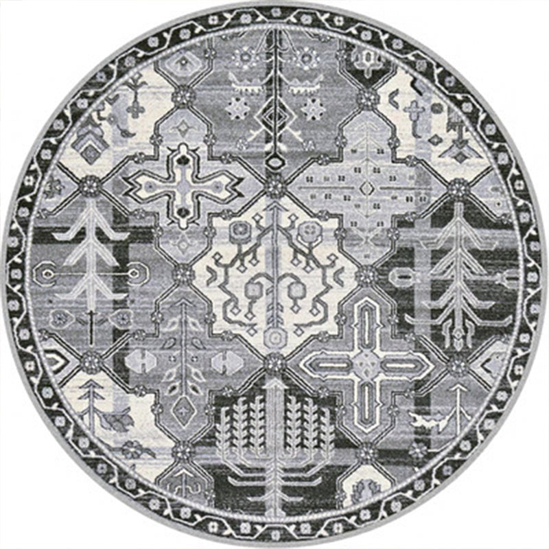 Multicolor Antique Rug Synthetics Geometric Area Carpet Non-Slip Backing Pet Friendly Indoor Rug for Parlor Grey Clearhalo 'Area Rug' 'Rugs' 'Vintage' Rug' 2285452