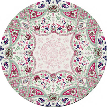 Multicolor Antique Rug Synthetics Geometric Area Carpet Non-Slip Backing Pet Friendly Indoor Rug for Parlor Green-White Clearhalo 'Area Rug' 'Rugs' 'Vintage' Rug' 2285453