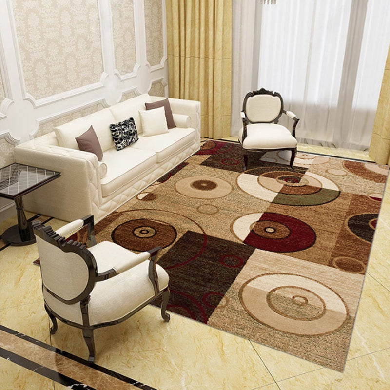 Multicolor Geo Patterned Rug Synthetics Simplicity Carpet Pet Friendly Anti-Slip Washable Area Rug for Home Decor Brown Clearhalo 'Area Rug' 'Modern' 'Rugs' Rug' 2285472