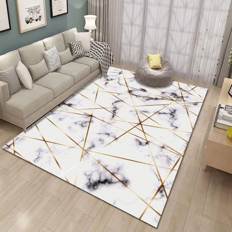 Multicolor Geo Patterned Rug Synthetics Simplicity Carpet Pet Friendly Anti-Slip Washable Area Rug for Home Decor White Clearhalo 'Area Rug' 'Modern' 'Rugs' Rug' 2285479
