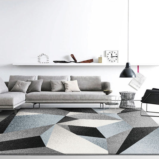 Novelty Geometric Printed Rug Multicolored Polyster Area Rug Non-Slip Backing Pet Friendly Carpet for Room Dark Gray Clearhalo 'Area Rug' 'Modern' 'Rugs' Rug' 2285485