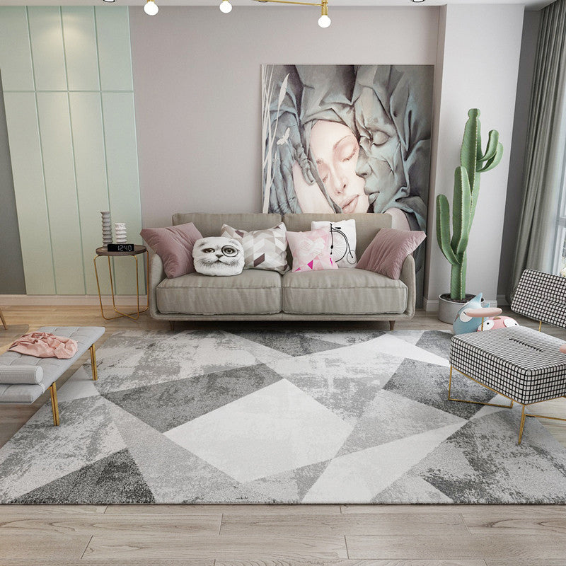 Simple Modern Rug Multi-Color Geometric Print Carpet Anti-Slip Backing Washable Indoor Rug for Living Room Clearhalo 'Area Rug' 'Modern' 'Rugs' Rug' 2285488