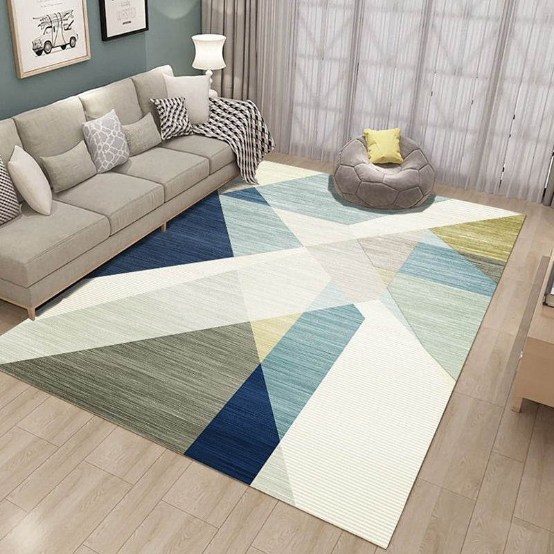 Multi-Color Decoration Rug Modern Geometric Patterned Carpet Polyster Pet Friendly Non-Slip Indoor Rug Beige Clearhalo 'Area Rug' 'Modern' 'Rugs' Rug' 2285508