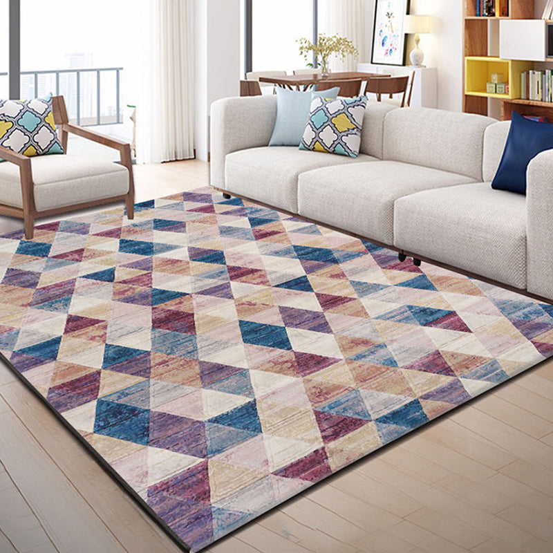 Multi-Color Decoration Rug Modern Geometric Patterned Carpet Polyster Pet Friendly Non-Slip Indoor Rug Brown Clearhalo 'Area Rug' 'Modern' 'Rugs' Rug' 2285514