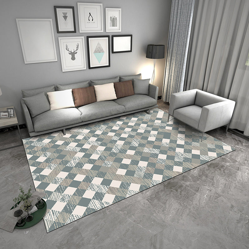 Contemporary Geometric Rug Multicolor Polyster Area Carpet Pet Friendly Non-Slip Indoor Rug for Parlor Grey Clearhalo 'Area Rug' 'Modern' 'Rugs' Rug' 2285559