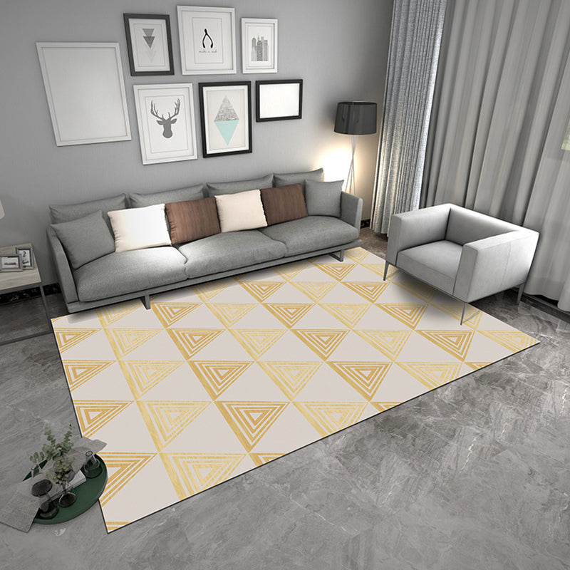 Contemporary Geometric Rug Multicolor Polyster Area Carpet Pet Friendly Non-Slip Indoor Rug for Parlor Fluorescent Yellow Clearhalo 'Area Rug' 'Modern' 'Rugs' Rug' 2285562