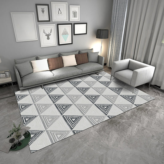 Contemporary Geometric Rug Multicolor Polyster Area Carpet Pet Friendly Non-Slip Indoor Rug for Parlor Smoke Gray Clearhalo 'Area Rug' 'Modern' 'Rugs' Rug' 2285563