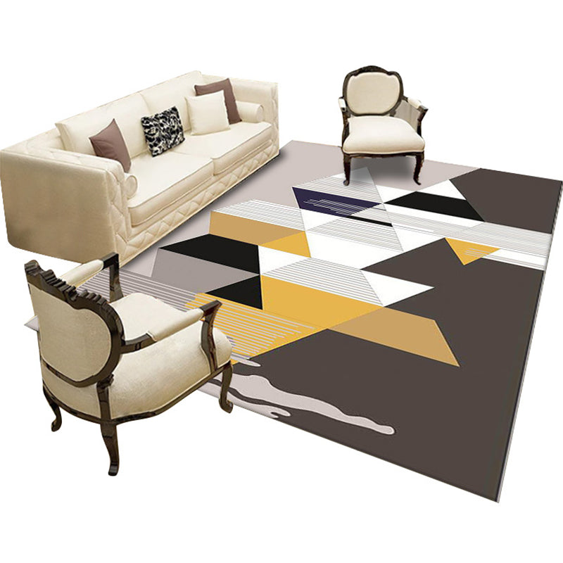 Modern Living Room Rug Multi Colored Geometric Area Carpet Synthetics Anti-Slip Stain-Resistant Rug Clearhalo 'Area Rug' 'Modern' 'Rugs' Rug' 2285589