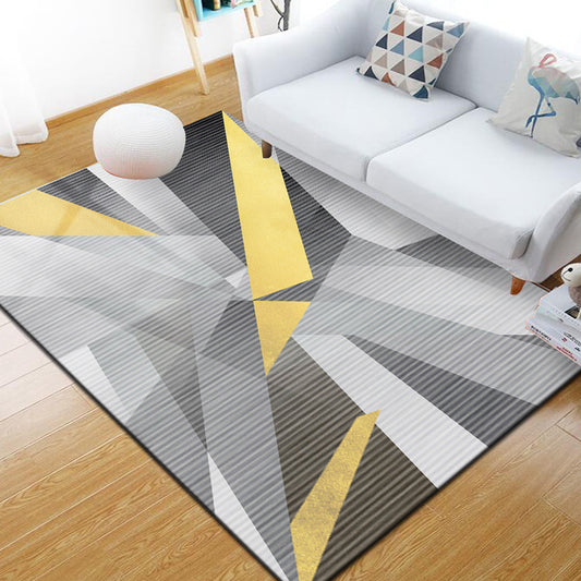 Scandinavian Geometric Rug Multi-Colored Polyster Indoor Rug Non-Slip Backing Pet Friendly Carpet for Decoration Silver Gray Clearhalo 'Area Rug' 'Modern' 'Rugs' Rug' 2285609