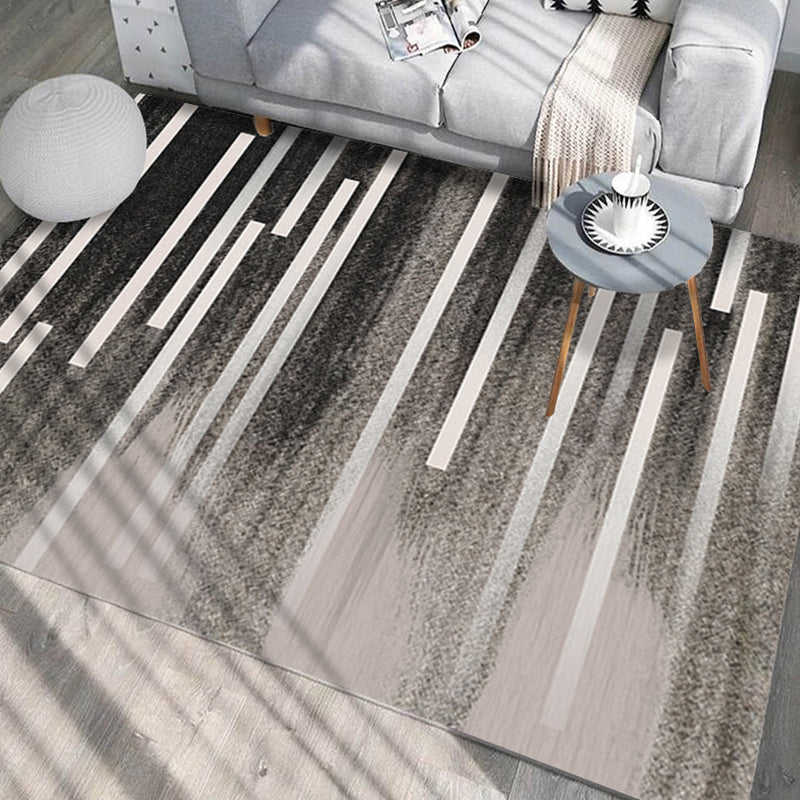Simple Multicolor Geo Rug Synthetics Nordic Carpet Anti-Slip Pet Friendly Washable Rug for Decor Gray-White Clearhalo 'Area Rug' 'Modern' 'Rugs' Rug' 2285615