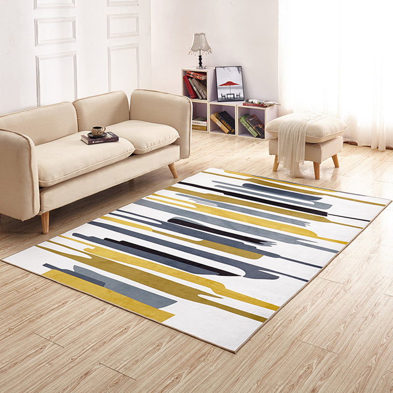 Relaxing Decoration Rug Multi Colored Geometric Printed Carpet Polyster Anti-Slip Pet Friendly Rug Yellow Clearhalo 'Area Rug' 'Modern' 'Rugs' Rug' 2285679