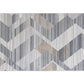 Formal Decoration Rug Multi Colored Stripe Printed Indoor Rug Polyster Non-Slip Pet Friendly Area Carpet Gray-White Clearhalo 'Area Rug' 'Modern' 'Rugs' Rug' 2285717