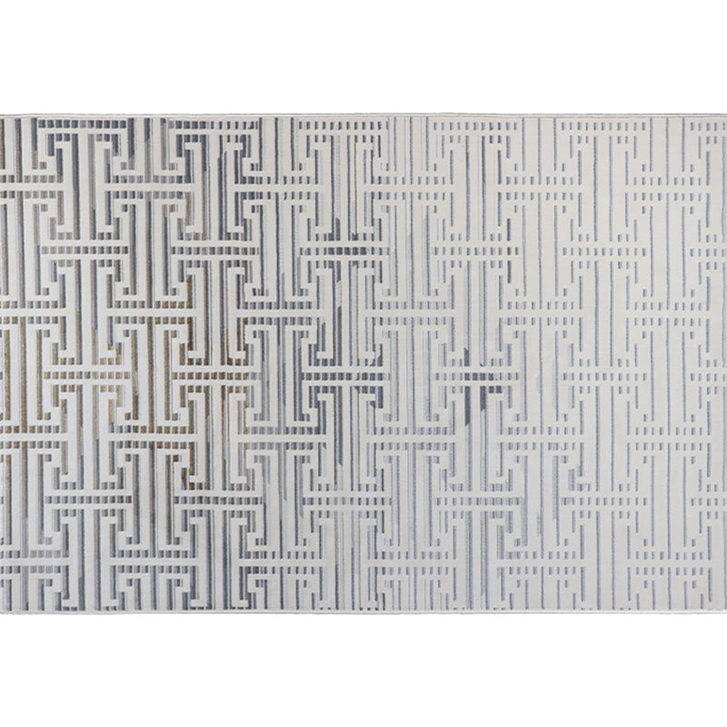 Formal Decoration Rug Multi Colored Stripe Printed Indoor Rug Polyster Non-Slip Pet Friendly Area Carpet Light Gray Clearhalo 'Area Rug' 'Modern' 'Rugs' Rug' 2285720