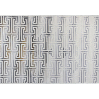 Formal Decoration Rug Multi Colored Stripe Printed Indoor Rug Polyster Non-Slip Pet Friendly Area Carpet Light Gray Clearhalo 'Area Rug' 'Modern' 'Rugs' Rug' 2285720