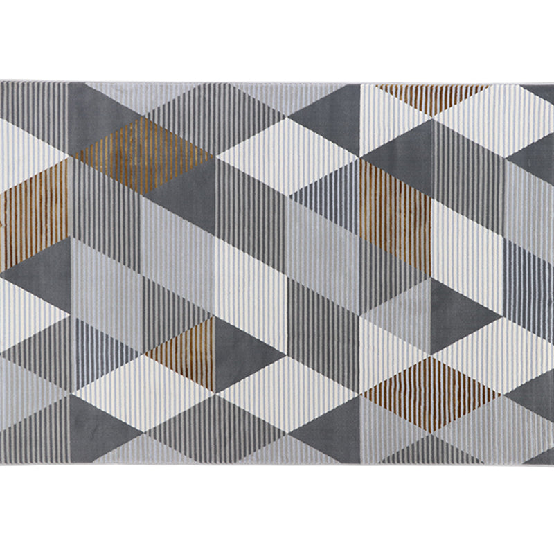 Formal Decoration Rug Multi Colored Stripe Printed Indoor Rug Polyster Non-Slip Pet Friendly Area Carpet Brown Clearhalo 'Area Rug' 'Modern' 'Rugs' Rug' 2285725